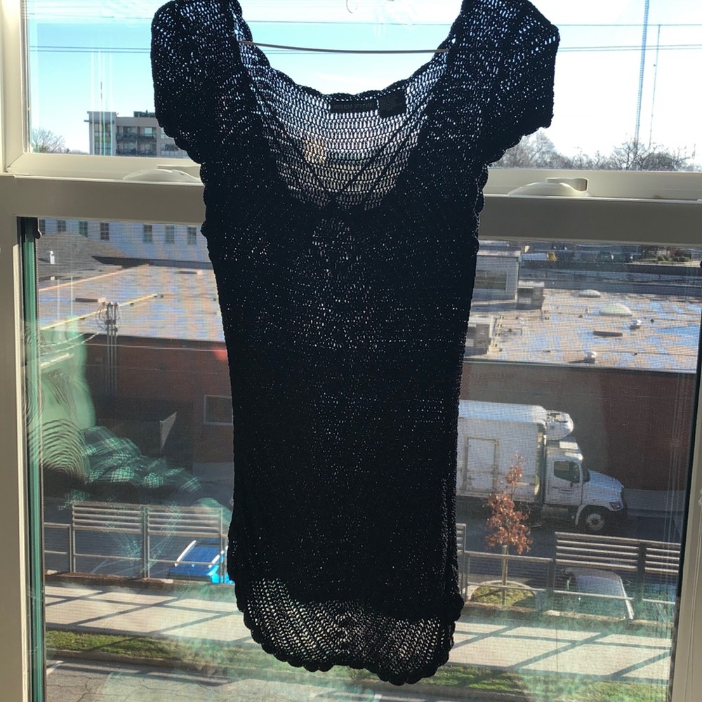 Black crochet top